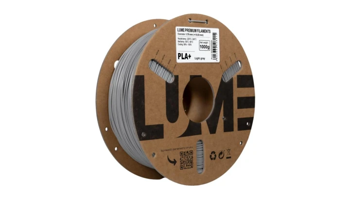 Filament LUME PLA+ szary jasny (01-004) 1,75 mm 1 kg FIL10000103-WUN