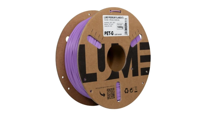 Filament LUME PET-G fioletowy jasny (02-022) 1,75 mm 1 kg FIL10000148-WUN