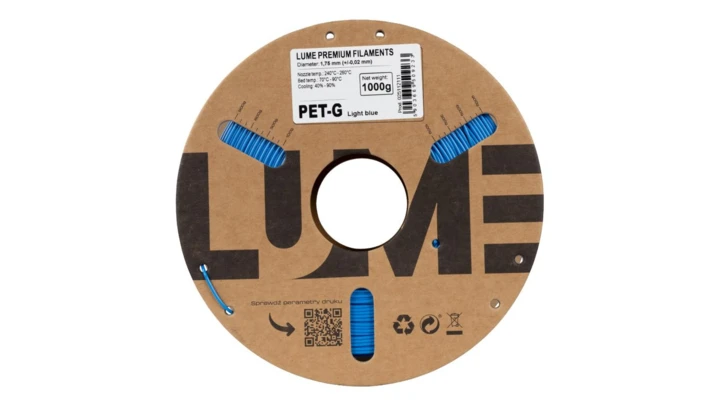 Filament LUME PET-G niebieski jasny (02-009) 1,75 mm 1 kg FIL10000135-WUN