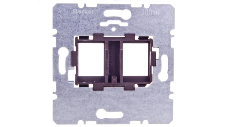 Berker/B.Kwadrat Płytka nośna podwójna z brązowym elementem mocującym 454107