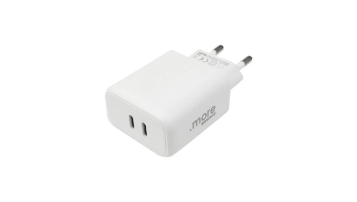 Ładowarka sieciowa 20W 2x USB-C IP20 biała szybkie ładowanie ME61701