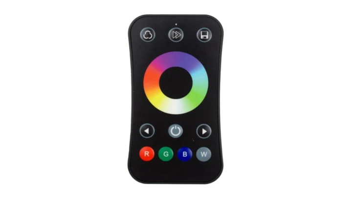 Pilot do sterowników taśm LED R8-1 RF RGB i RGBW 1 strefa czarny IP20 dotykowy 5 lat gwarancji EC61329