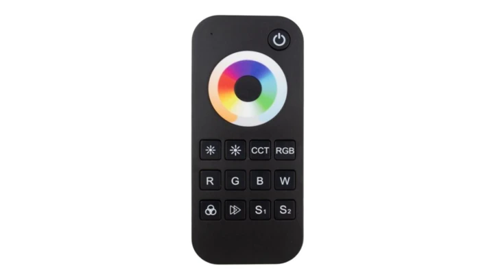 Pilot do sterowników taśm LED RT5 RF RGB i CCT 1 strefa czarny IP20 dotykowy 5 lat gwarancji EC61331