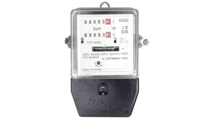 Licznik energii elektrycznej 1-fazowy II taryfowy A52c 10/40A 220V (regenerowany / legalizowany)
