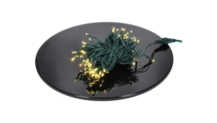 Lampki choinkowe zewnętrzne 100led białe ciepłe 10mb z przewódem zielonym