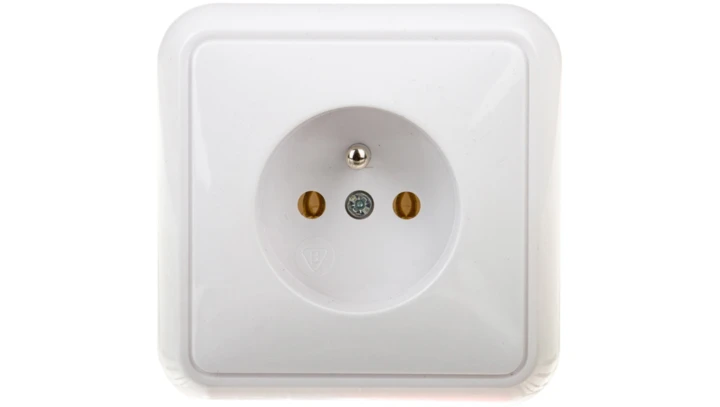 COSMO Gniazdo pojedyncze z/u białe 300432