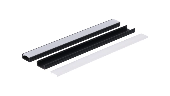 Profil led PCV Line Slim 16x7 3m czarny ML