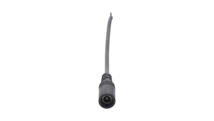 Gniazdo DC 5.5x2.1 przewód czarny 15cm 22awg