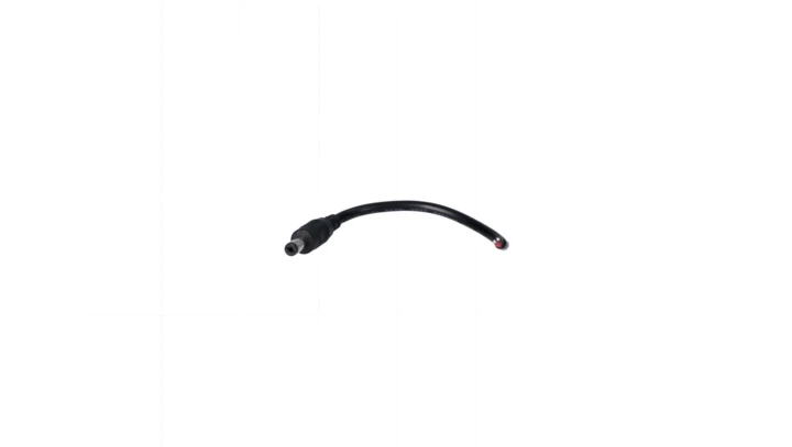 Wtyk DC 5.5x2.1 przewód czarny 15cm 22awg