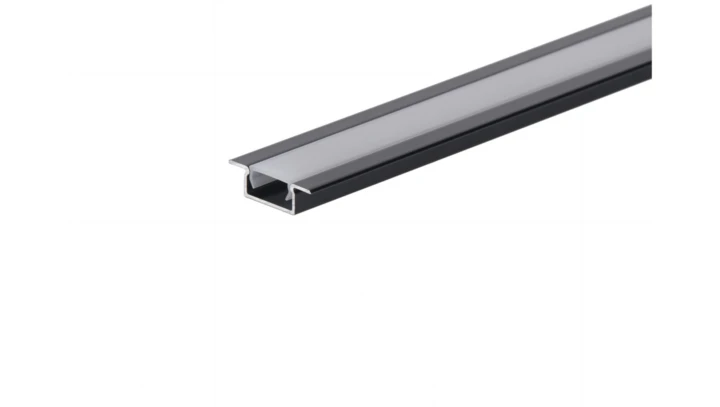 Profil led Basic Plus 2m czarny z osłoną mleczną MLF
