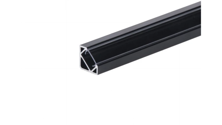 Profil led Corner 2m czarny z osłoną przeźroczystą CLF