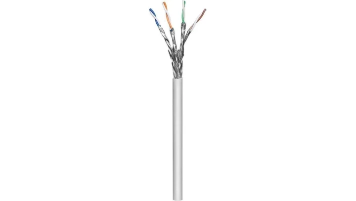 Kabel Skrętka Kat 6A S/FTP linka 100m PIMF szara 100 miedzi