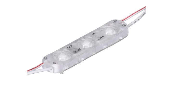 Moduł led IP68 12V AMC Citi Lens niebieski 1,08W v3 wyc IP3LED-SMD2835A-CITI1-B3