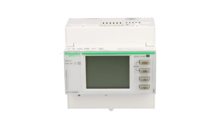 Miernik cyfrowy wielofunkcyjny (U, I, P, Q, f, PF) 5/1A przekładnik 100-480V AC Modbus RS485 modułowy PM3250 METSEPM3250