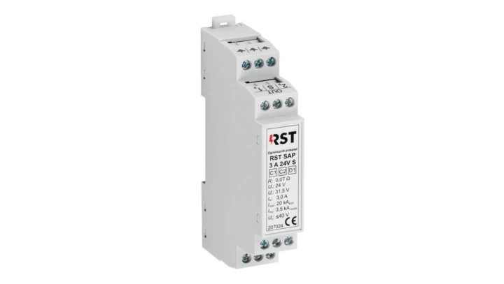 Ogranicznik przepięć do pętli systemów sygnalizacji pożaru D1, RST SAP 3A 24V S 207 024