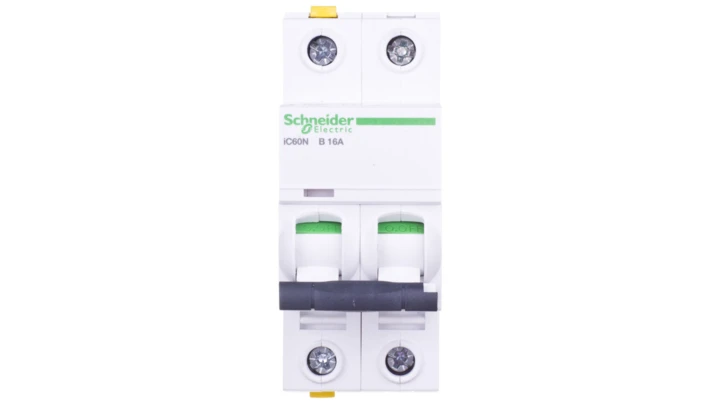 Wyłącznik nadprądowy 2P B 16A 6kA AC iC60N-B16-2 A9F03216