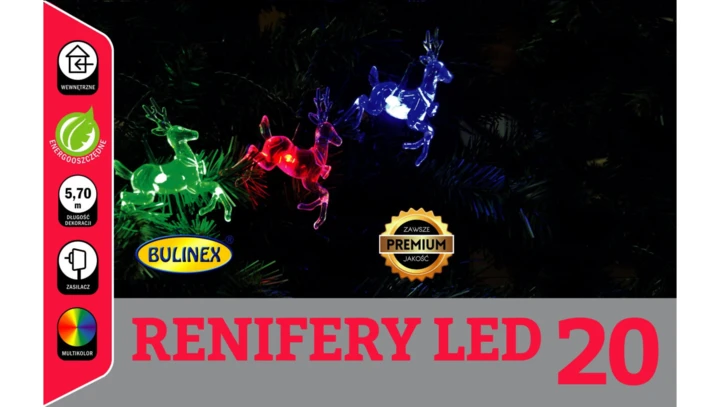 BULINEX 20LED RENIFERY MULTIKOLOR 5.7m