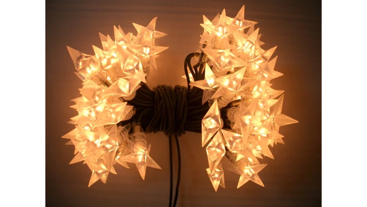 Lampki Bulinex gwiazdki silikonowe 50led białe zimne 4 9m
