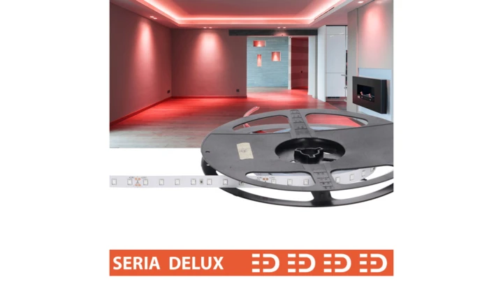 Taśma Delux 24V 80led czerwona SMD2835 (10)