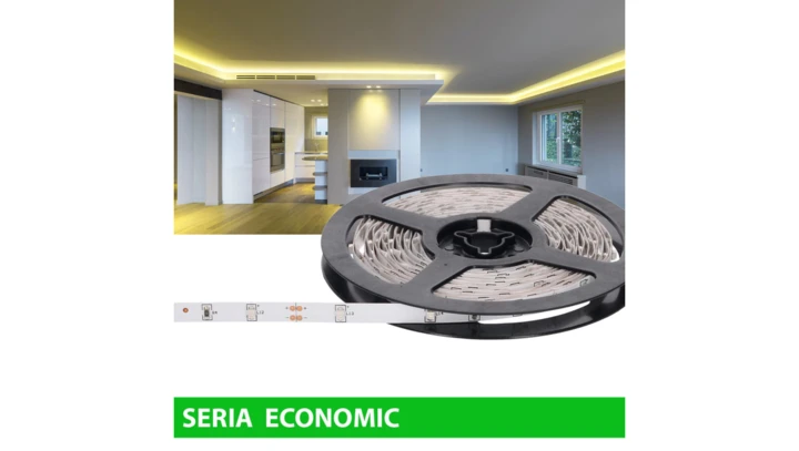 Taśma 12V 5m 150 led 12W żółta smd2835 wyc.