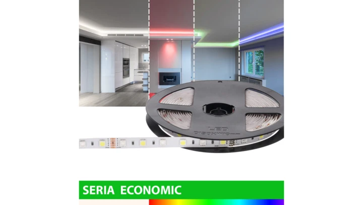 Taśma 12V 5m 300 led 57W RGBW biała zimna smd5050