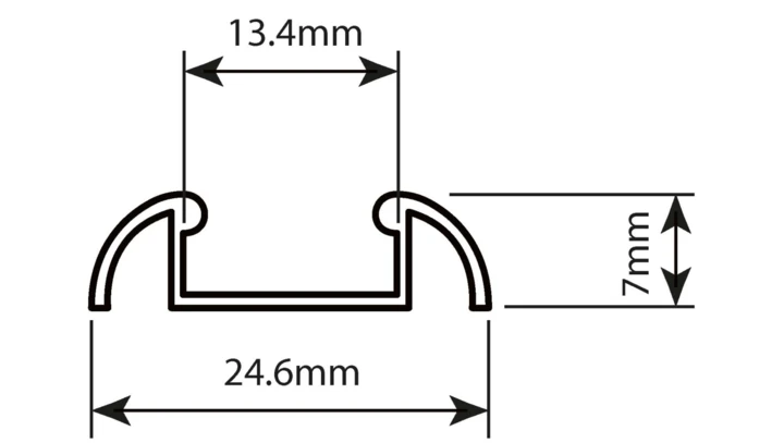 Profil led Basic Max 3m anodowany z osłoną przeźroczystą CL