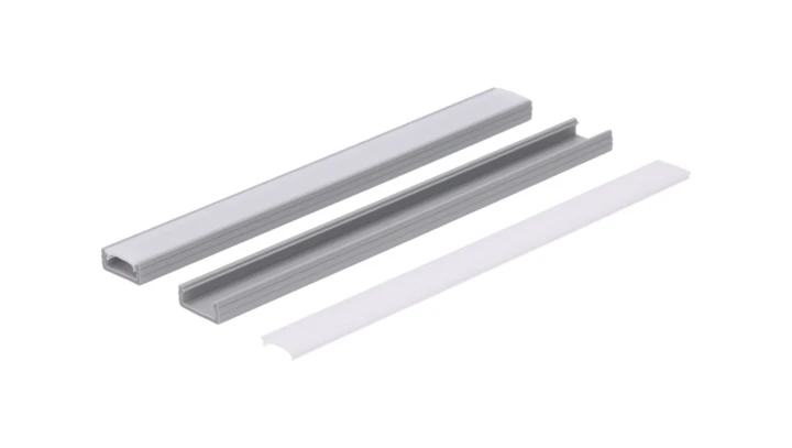 Profil led PCV Line Slim 16x7 1m szary ML
