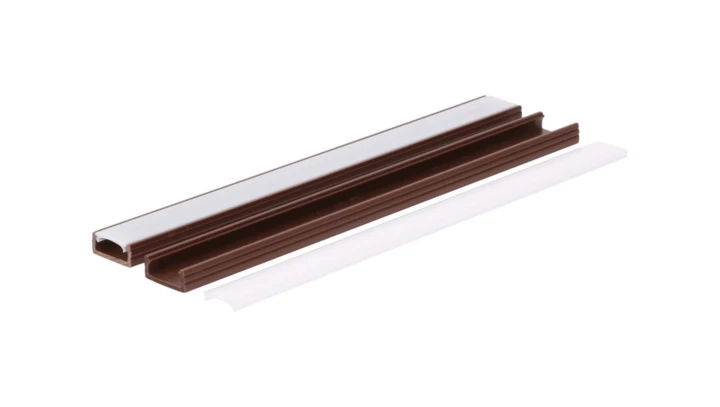 Profil led PCV Line Slim 16x7 1m brązowy ML