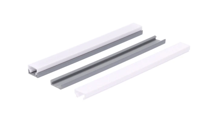 Profil led PCV Standard 15x10 1m szary ML