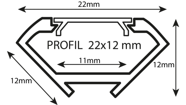 Profil led PCV Corner 22x12 1m brązowy ML