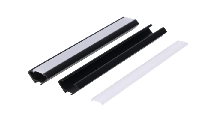 Profil led PCV Corner 22x12 1m czarny ML