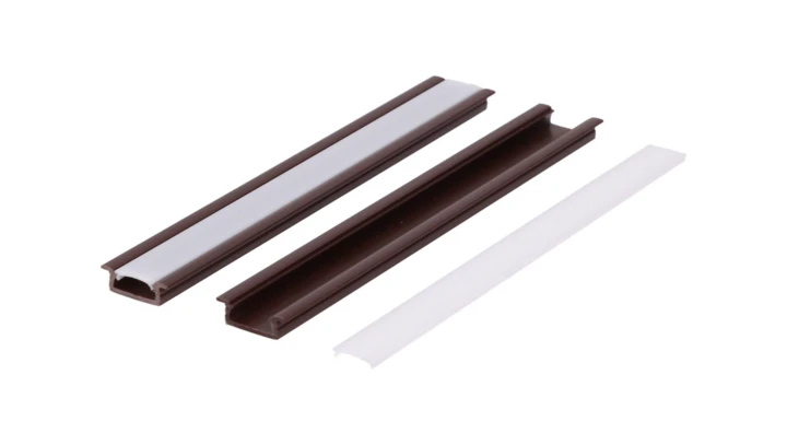 Profil led PCV Fuga Slim 16x7 3m brązowy ML