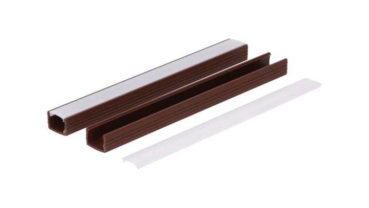 Profil led PCV Line 16x11 3m brązowy ML