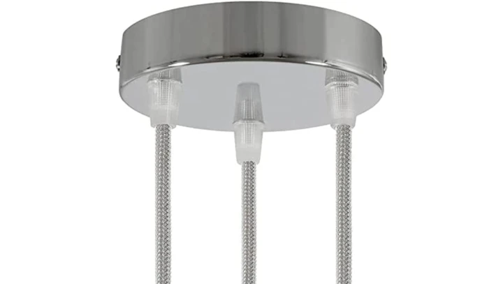 ROZETA DECO 3X METAL CYLINDER CHROM