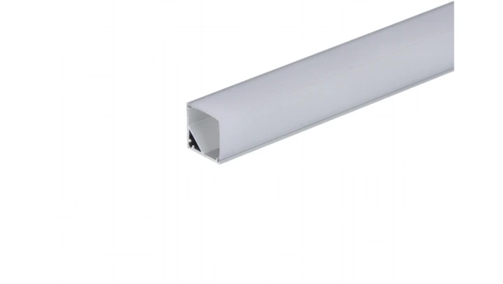 Profil led Corner Q 3m anodowany z osłoną mleczną ML