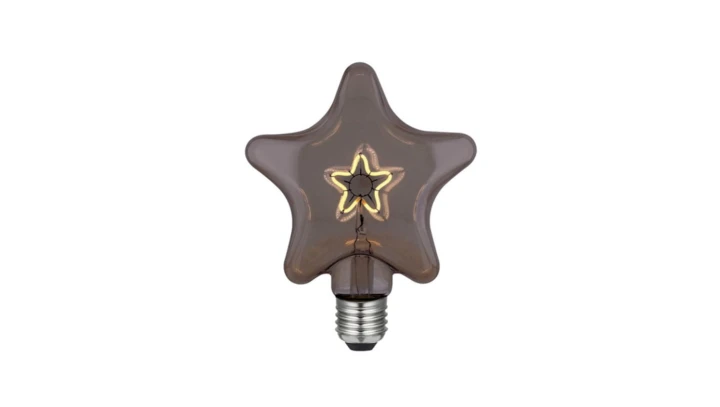 ŻARÓWKA DECO CURVED STAR SMOKY GREY E27 3W 2000K