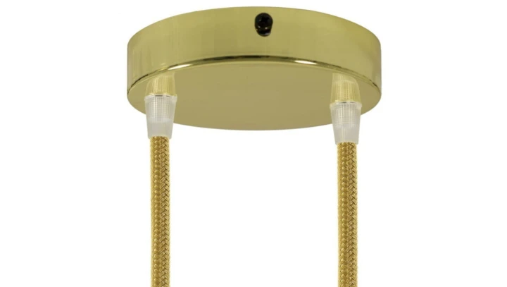 ROZETA DECO 2X METAL CYLINDER ZŁOTA