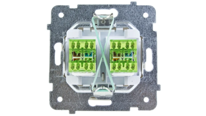 KARO Gniazdo komputerowe podwójne RJ45 kat.5e MMC ecru perłowy GPK-2S/K/m/42