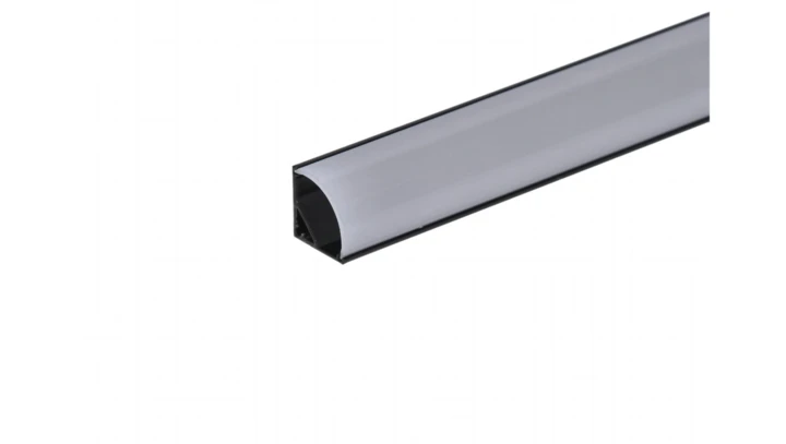 Profil led Corner C 3m czarny z osłoną mleczną ML