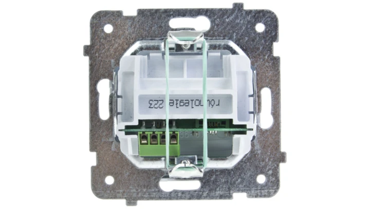 KARO Gniazdo telefoniczne podwójne RJ11 równoległe srebrny perłowy GPT-2SR/m/43