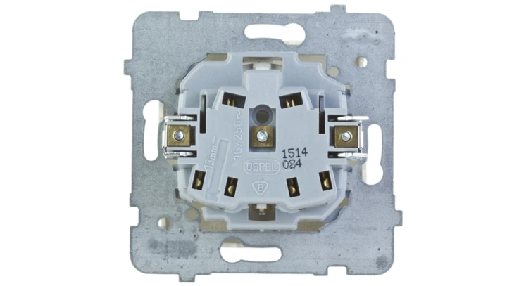 KARO Gniazdo pojedyncze b/u z przesłonami ecru perłowy GP-1SP/m/42