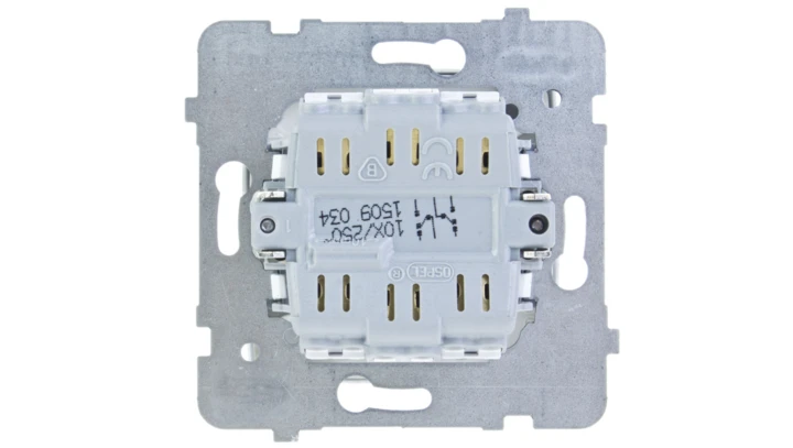 KARO Łącznik schodowy podwójny srebrny perłowy ŁP-10S/m/43
