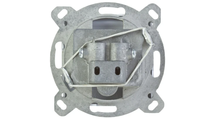 KARO Gniazdo antenowe RTV przelotowe 14dB srebrny perłowy GPA-14SP/m/43