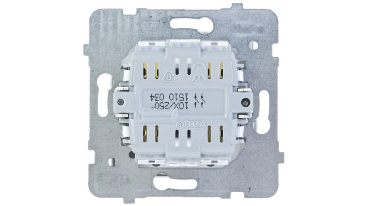 KARO Przycisk podwójny zwierny srebrny perłowy ŁP-17S/m/43