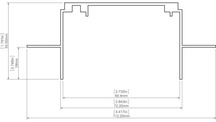 Profil led TES-16 2m Kluś ( bez osłony )