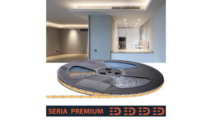 Taśma LED COB 12V 480 CRI90 4000K 9,5W/m 1000lm 50m
