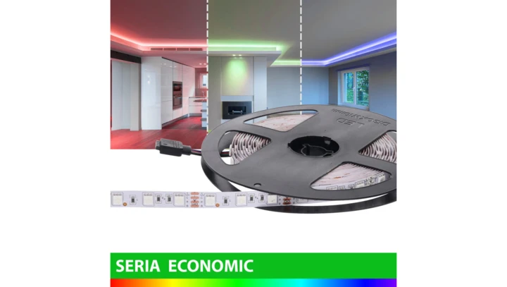 Taśma 12V 1m 60 led 14,4W RGB smd5050