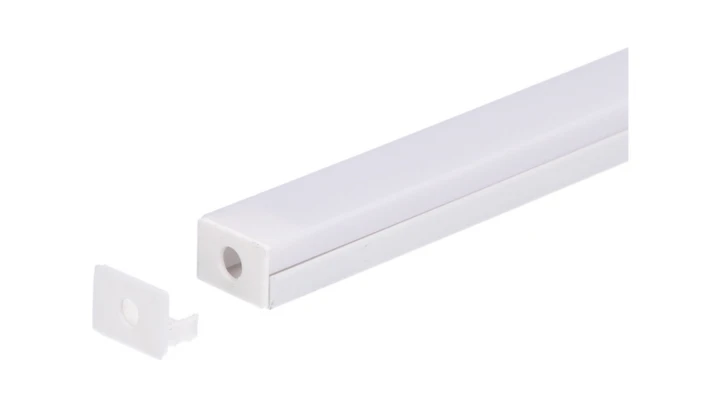 Zaślepka PCV Line Slim Extra biała z otworem