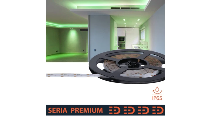 Taśma Premium 12V COB 480led zielona IP65 (5)