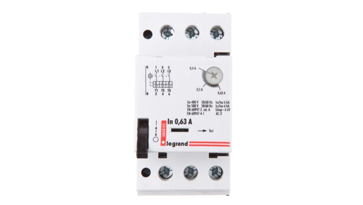 Wyłącznik silnikowy 3P 0,12kW 0,4-0,63A M 250 0,63 606803